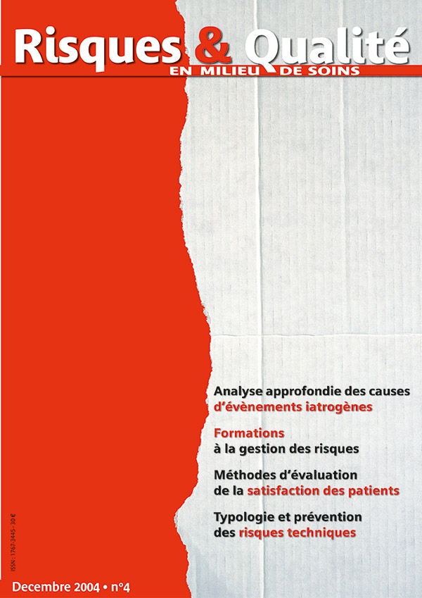 Risques & Qualité - Volume I - n°4 - Décembre 2004