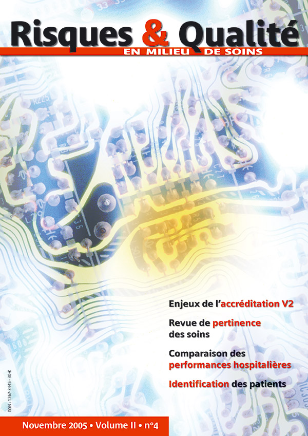Risques & Qualité - Volume II - nº4 - Décembre 2005