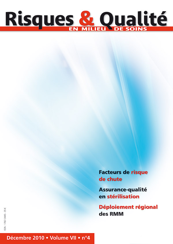Risques & Qualité - Volume VII - n°4 - Décembre 2010