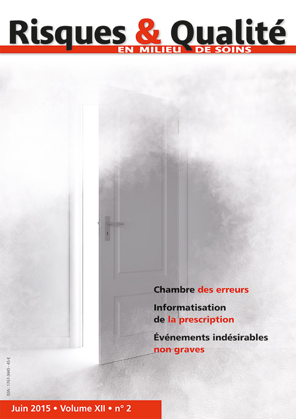 Risques & Qualité - Volume XII - n°2 - Juin 2015