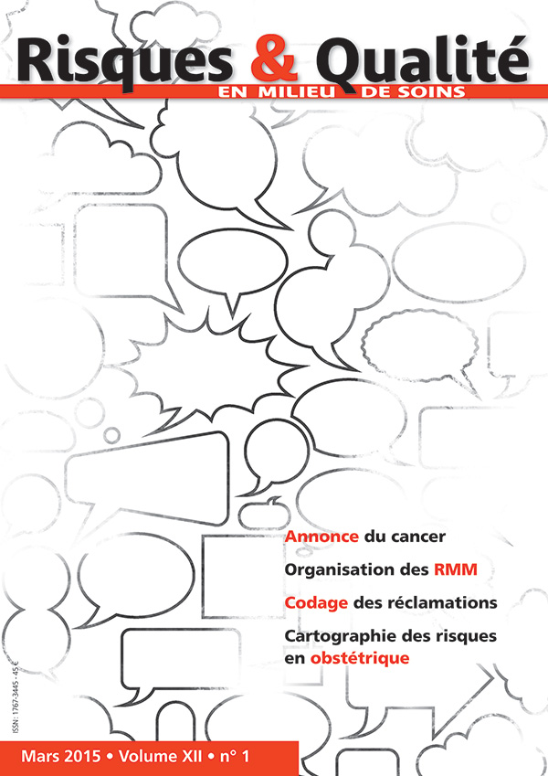 Risques & Qualité - Volume XII - n°1 - Mars 2015