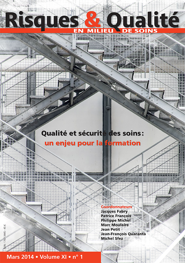 Risques & Qualité - Volume XI - n°1 - Mars 2014