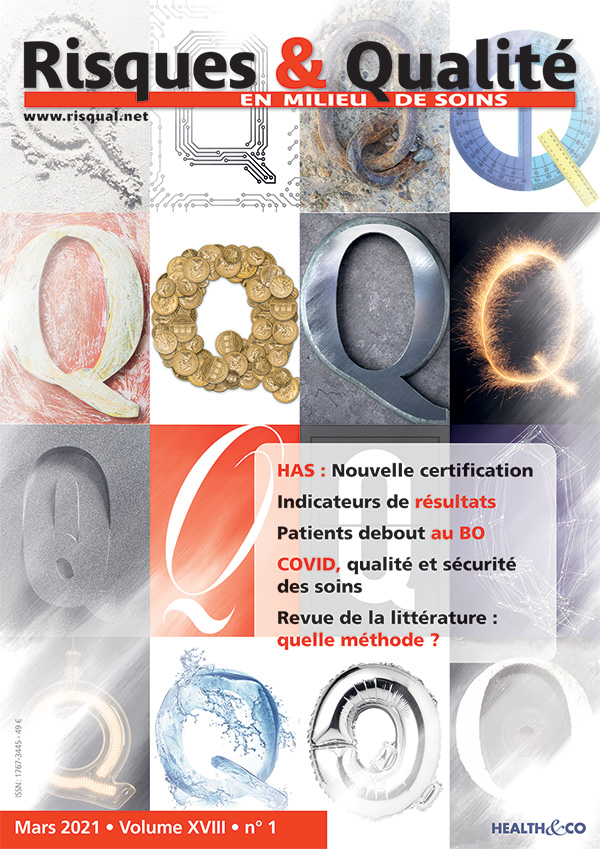 Risques & Qualité - Volume XVIII - n°1 - Mars 2021